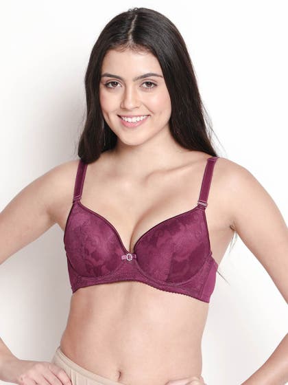 Susie Purple Lace Detachable Strap Padded Underwire Bra