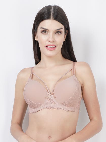 Susie Orchid Tint Strappy Neckline Padded Wired Bra
