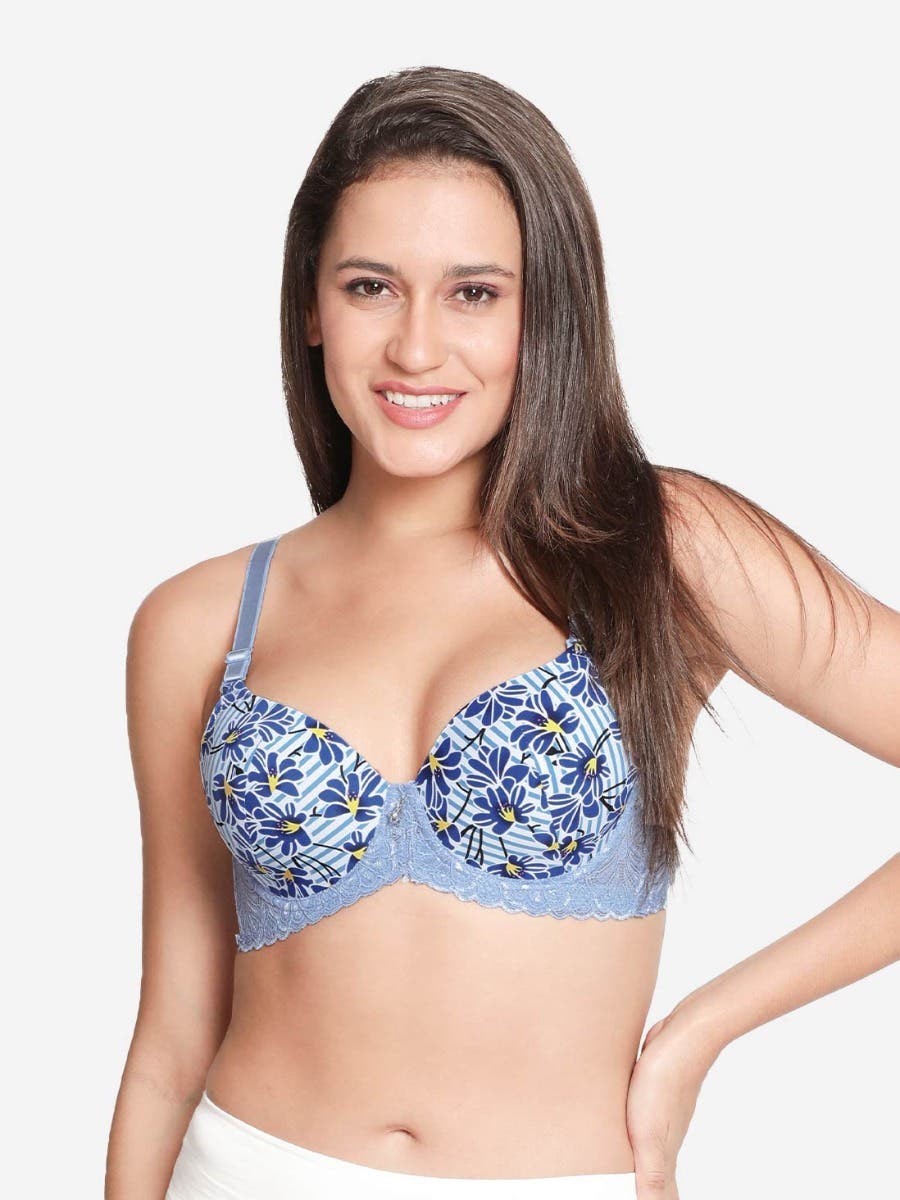 Susie Delicate Blue Casual Padded Wired T-Shirt Bra