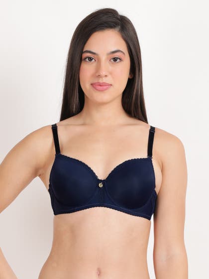 Susie Ocean Blue Top Lace Wired TShirt Bra