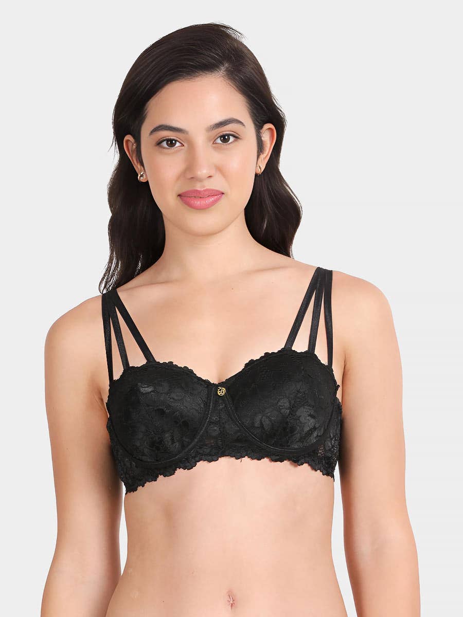 Telusu Lace Bralette Top Thin Sexy Lingerie Underwire Bras Large