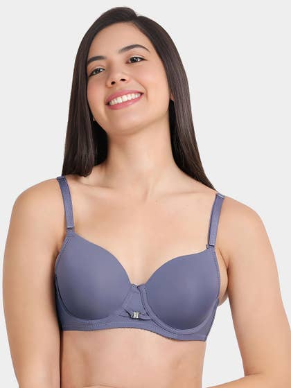 Susie Azurine Blue 3/4th Coverage Padded Wired TShirt Bra