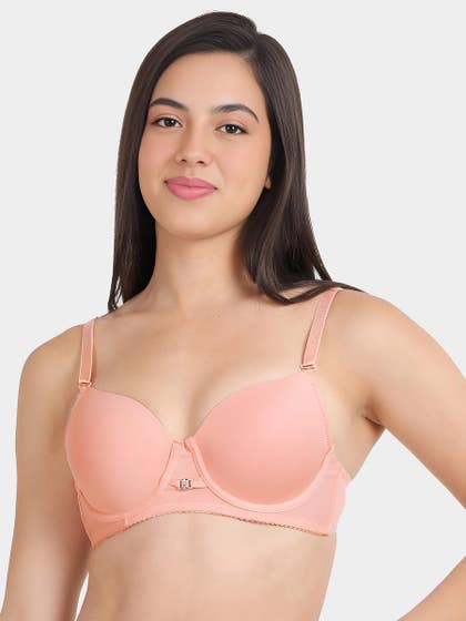 Susie Mary Rose Pink 3/4th Coverage Padded Wired TShirt Bra