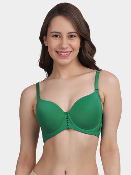 Susie Green Spruce Centre Trim Seamless Neckline Wired Bra