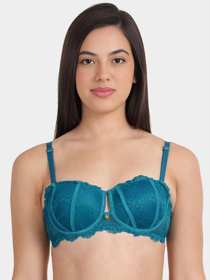Susie Princess Blue Lace Balconette Bra