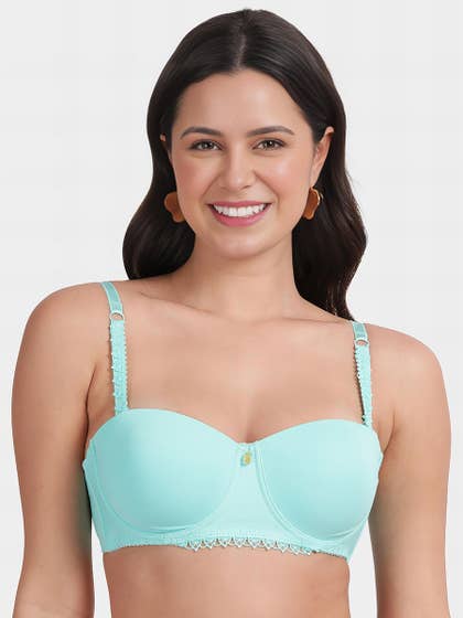 Susie Island Paradise Lace Strap Padded Wired Balconette Bra