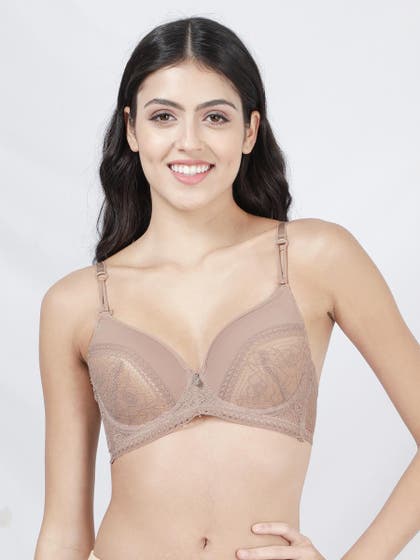 Susie Hazelnut Lace Fancy Strap Wired Bra