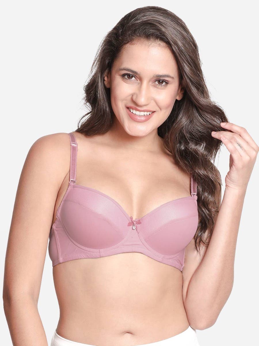 Susie Ballet Pink Padded Wired Demi Coverage Pushup Bra