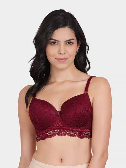 Susie Purple Potion Lace Bottom Padded Wired Bra