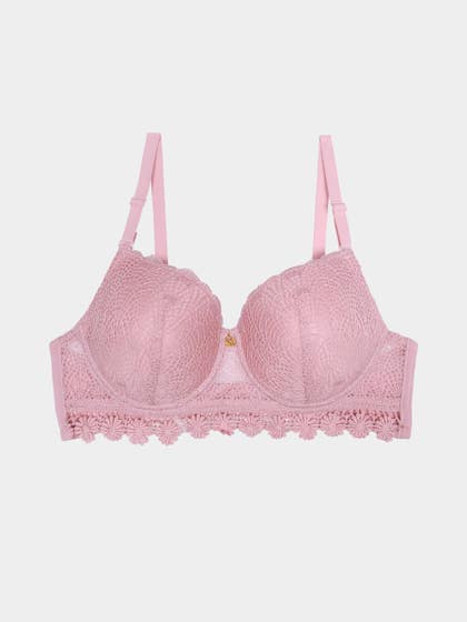 Susie Cashmere Rose Lace Underband Padded Wired Bra