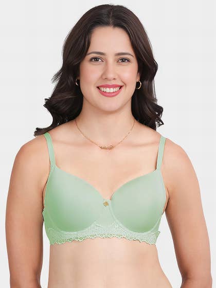 Susie Bay Green Bottom Lace Padded Wired Bra