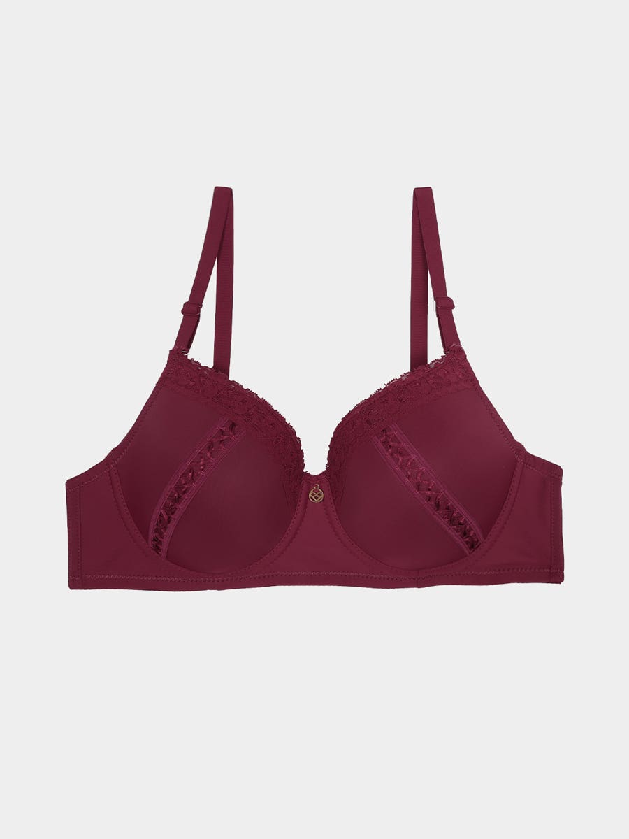 Susie Fiery Red Lace Detailed Cup Padded Wired Bra