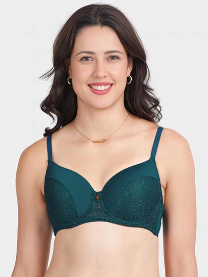 Susie Deeplagoon Half Lace Padded Wired Bra