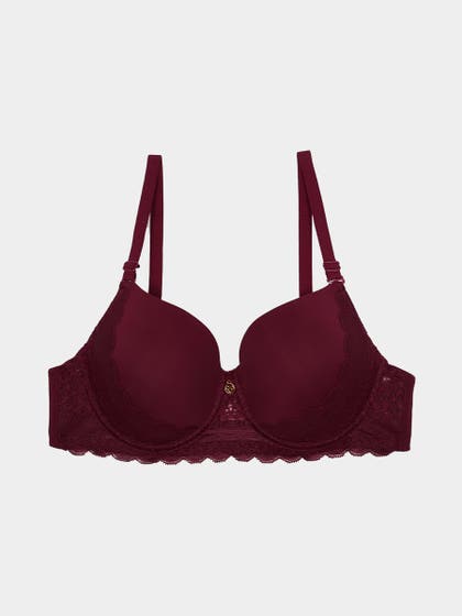 Susie Rio Red Scallop Lace Padded Wired Bra