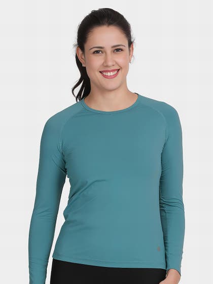 Shyaway Oil Blue Raglan Full Sleeve TShirt