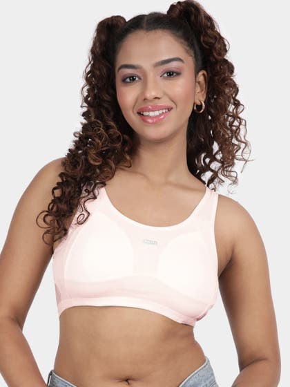 Shyaway Teens Light Pink Mesh Back Padded Bra
