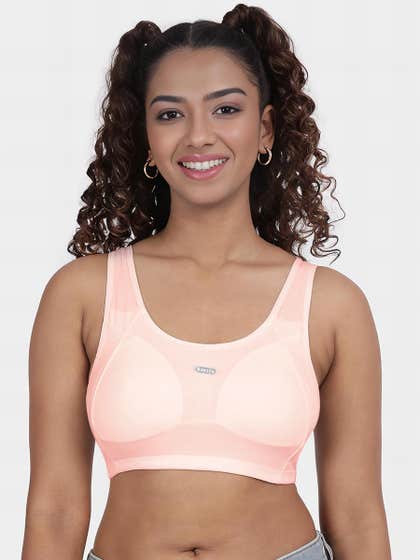 Shyaway Teens Peach Mesh Back Padded Bra