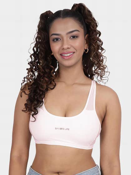 Shyaway Teens Light Pink Racerback Slip On Bra