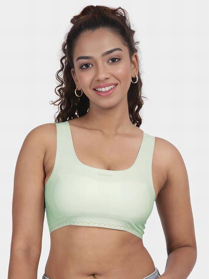 Shyaway Teens Pale Green Lightly Padded Seamless Bra