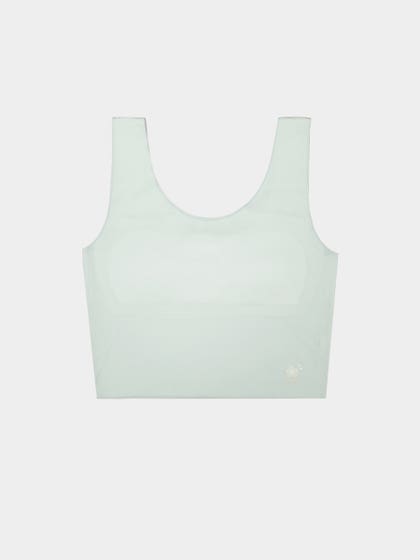 Shyaway Teens Pale Green Lightly Padded Ribbed Seamless Bra