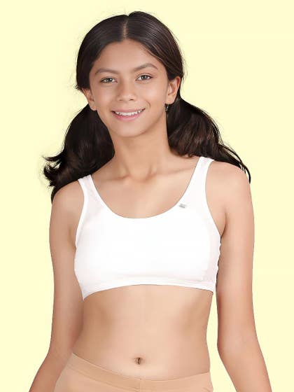 Shyaway Teens White Full Lace Lightly Padded Bra