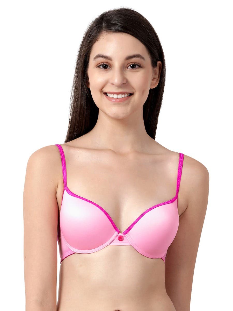 Taabu Black Beauty Heart Print Padded Wirefree T shirt Bra