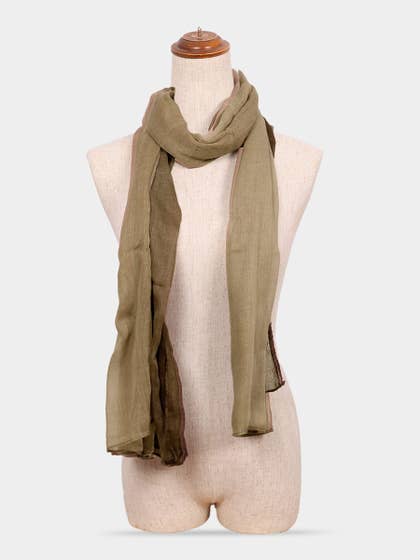 Shyle Tannin Brown Solid Cozy Soft Scarf