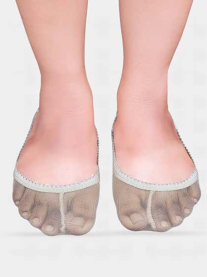 Shyle Skin Scallop Elastic Mesh Seamless Ankle Socks