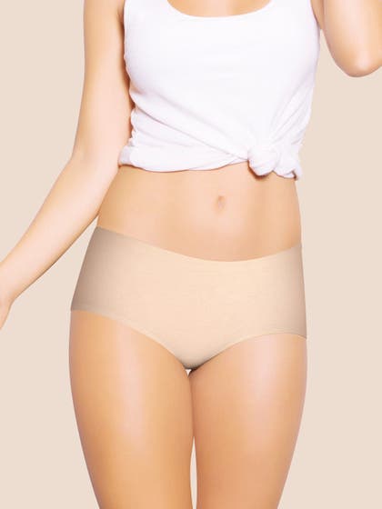 Susie Cream Seamless Knit Comfy Everyday Hipster Panty