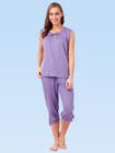 Shyaway Lilac Purple Solid Sleeveless Nightwear Capri Set