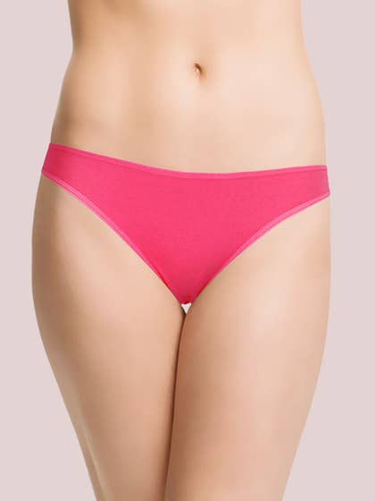 Shyle Pink Casual Cotton Thong Panty