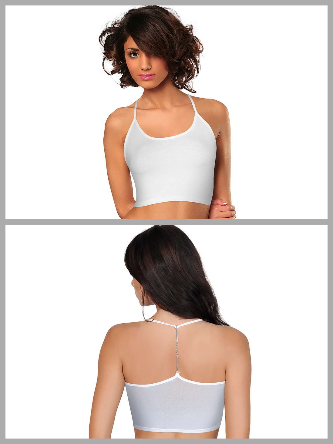 Buy Shyle White Halter Neck Cami Bra Online Shyaway