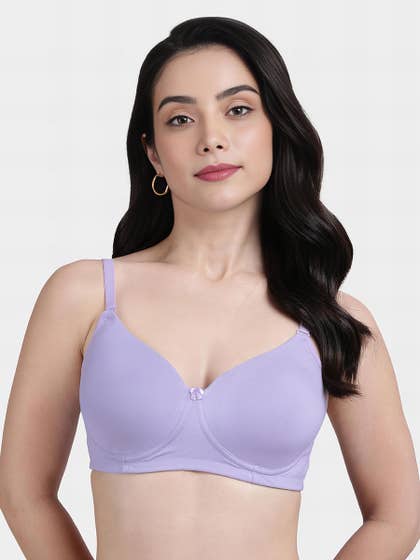 Susie Lilac Solid Cotton Everyday Padded Bra