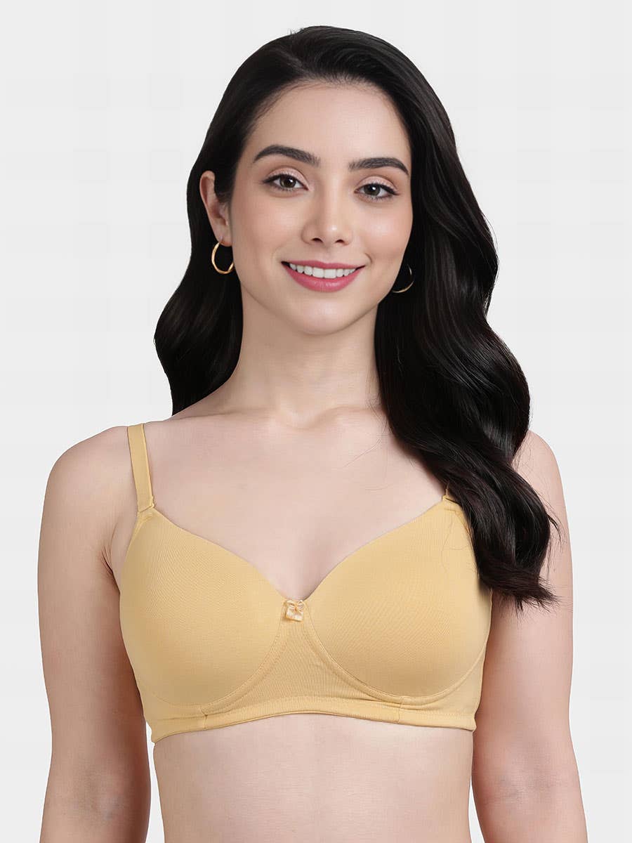Susie Sheep Skin Solid Cotton Everyday Padded Bra