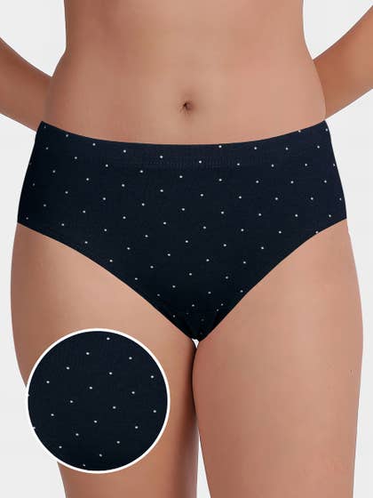 Susie Nightsky Blue Printed Full Coverage Hipster Panty