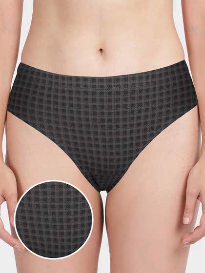 Susie Tornado Grey Printed Full Coverage Hipster Panty