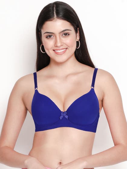 Susie Surf Blue Everyday Cotton Padded Wirefree T-shirt Bra