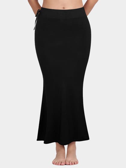 United Classic Black Beauty Side Slit Everyday Saree Shapewear