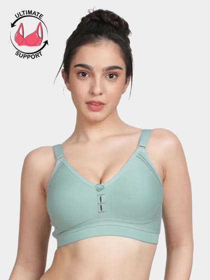 Susie Bay Green Side Encircled Contrast Cutwork Everyday Bra
