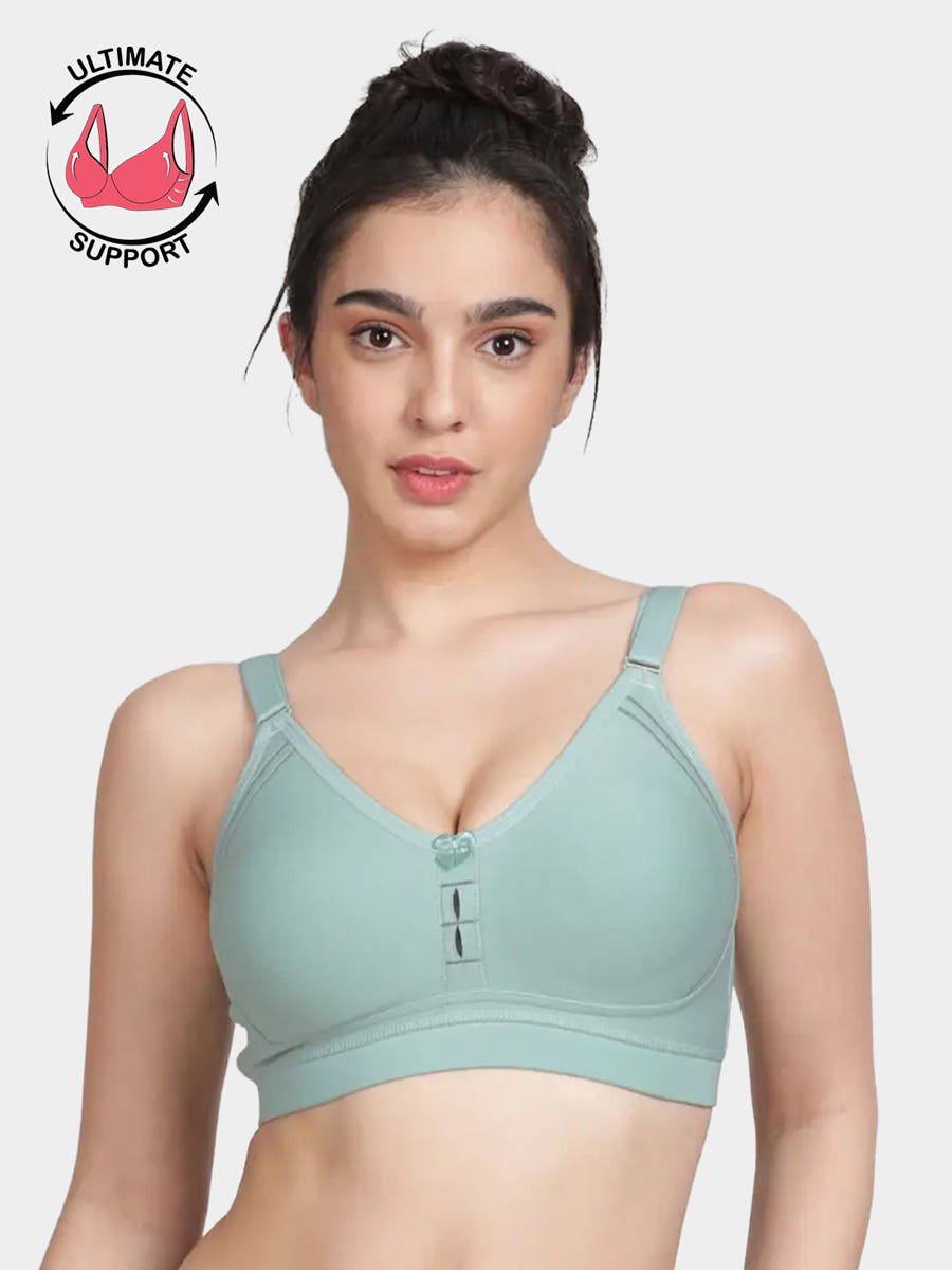 Taabu Black Beauty Heart Print Padded Wirefree T shirt Bra