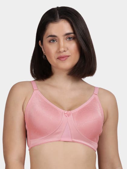 Susie Peony Pink Jacquard Moulded Wirefree Everyday Bra
