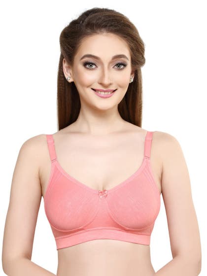 Libra Pink Full Coverage Side Encircled Non Padded Hi Support Bra