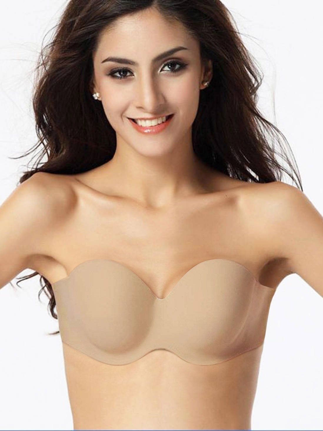 Skin padded bra Transparent Backless Padded Bra