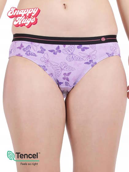Shyaway Snappy Hugs Orchid Bloom Printed Micromodal Bikini Panty