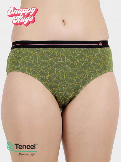 Shyaway Snappy Hugs Citrus Lime Printed Micromodal Hipster Panty
