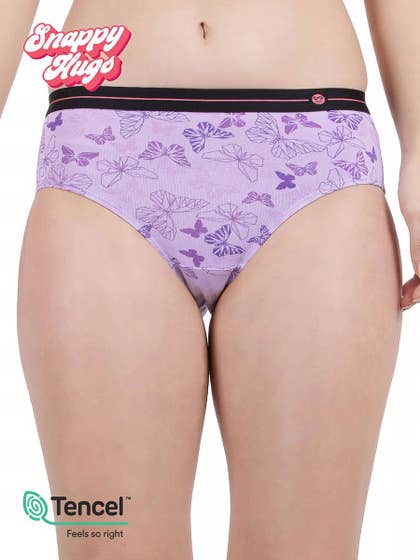 Shyaway Snappy Hugs Orchid Bloom Printed Micromodal Hipster Panty