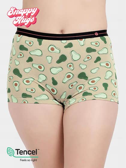 Shyaway Snappy Hugs Sand Skin Printed Micromodal Boyshorts Panty