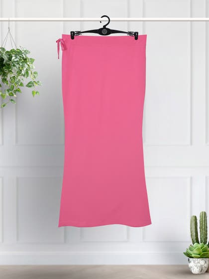United Classic Flowering Ginger Pink Flawless Fit Side Slit Saree Shapewear