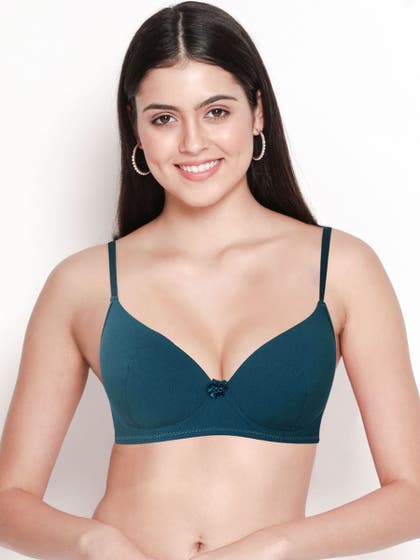 Susie Teal Blue Casual Padded Everyday Bra