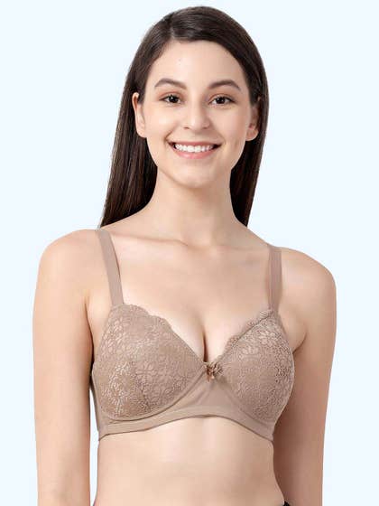 Taabu Almond Buff Skin Lace Cup Everyday Wirefree Bra